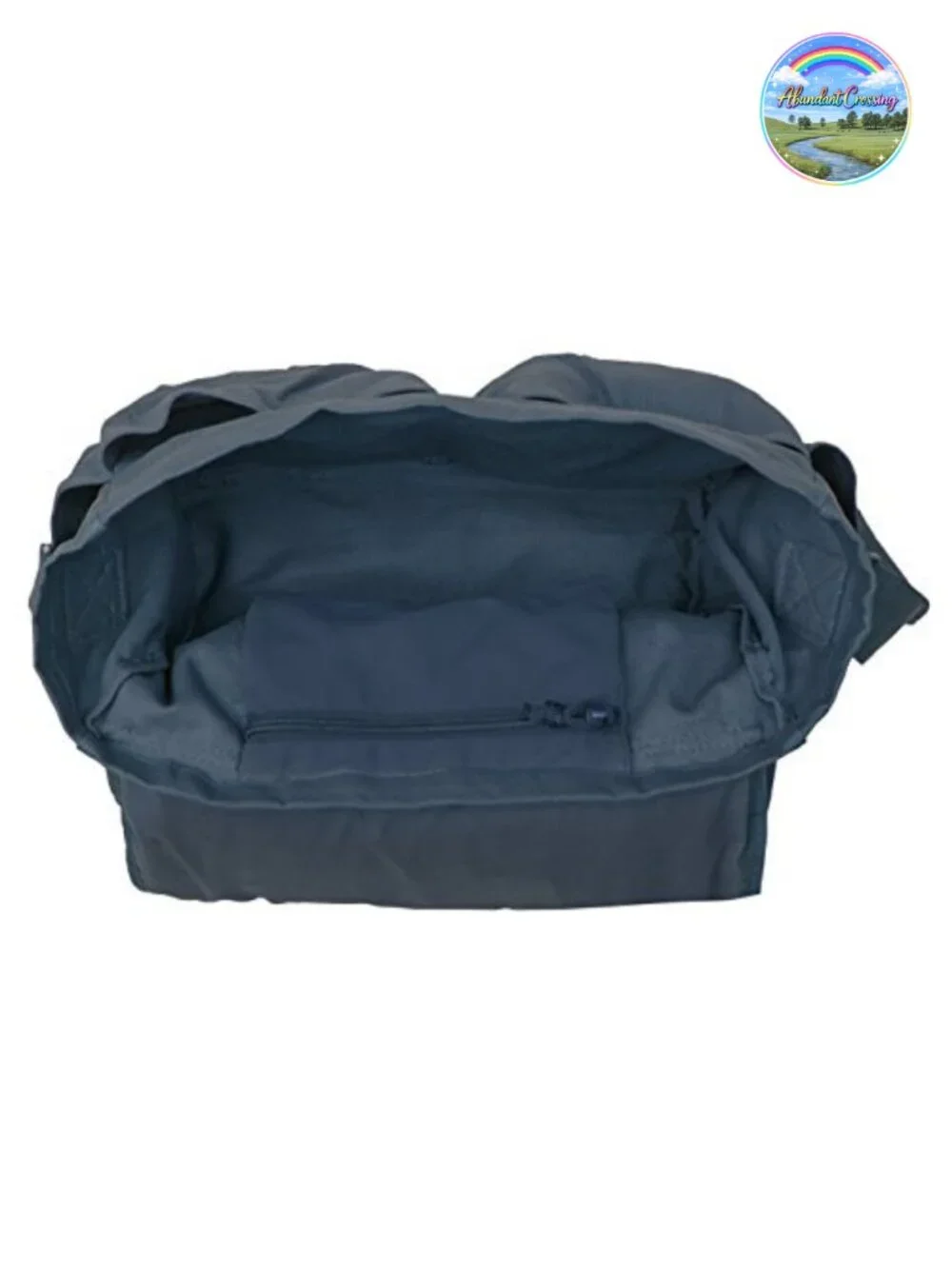 Cotton Canvas Messenger Shoulder Bag Padded Adjustable Strap Travel School